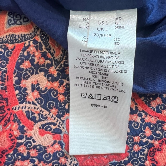 Free People Teagan Dress Peach Combo Size Large - Picture 11 of 14